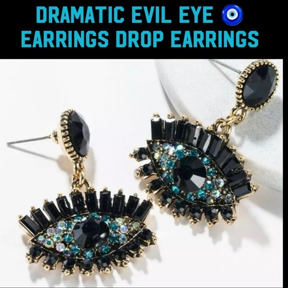 Chic Eye 🧿 Drop Rhinestone Dangle Earrings